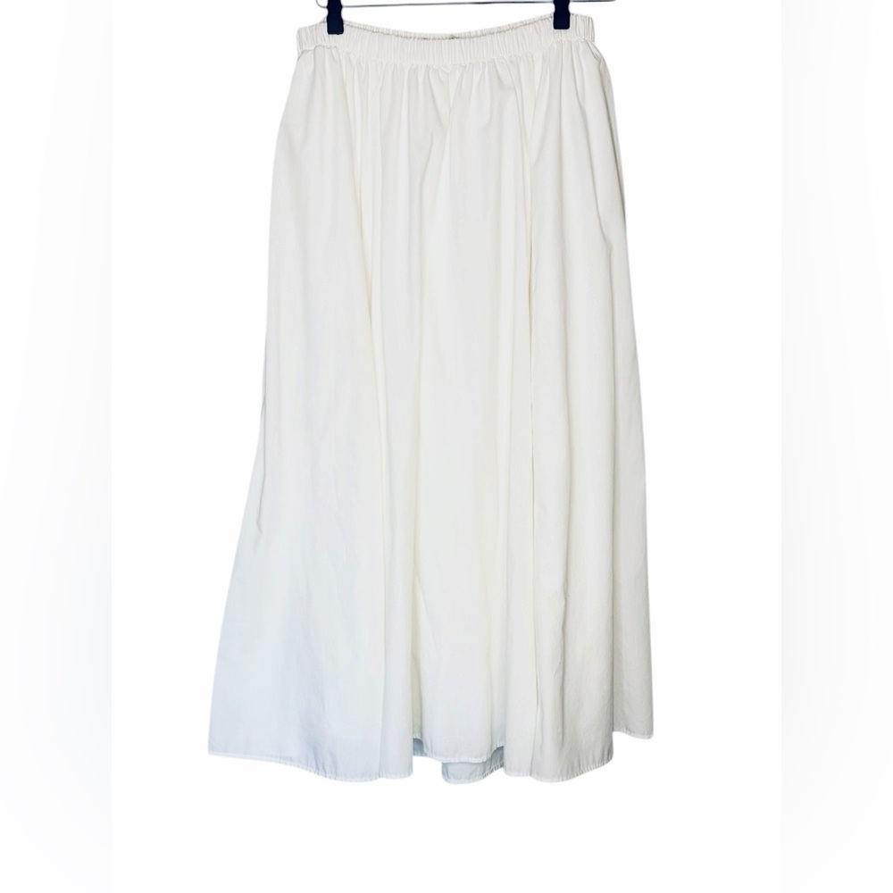 Abercrombie & Fitch White Maxi Skirt Elastic Waist Boho Festival S - Picture 2 of 8